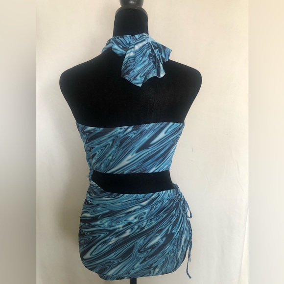 Psychedelic Maxi Blue Dress - Picture 5 of 8